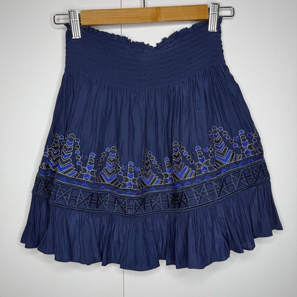 RAMY BROOK Cali Geometric Embroidered Mini Skirt XS NWT - Picture 4 of 8